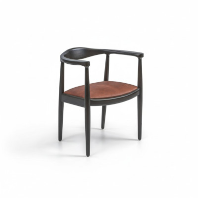 Design Möbel Stuhl mit Armlehnen Holzstuhl Neu Einrichtung Polster Sitz