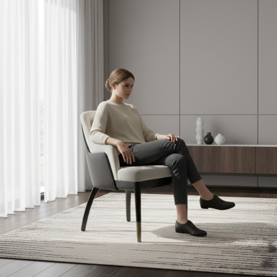 Stuhl mit Armlehnen Designer Luxus Möbel Esszimmer Neu Einrichtung