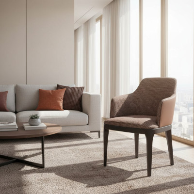 Design Lounge Stuhl mit Armlehnen Esszimmer Polster Stühle Neu