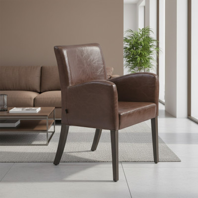 Design Lounge Stuhl Esszimmer Polster Stuhl mit Armlehnen Sessel Neu