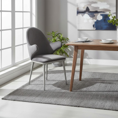 Grau Stuhl mit Armlehnen Modern Esszimmer Luxus Designer Möbel