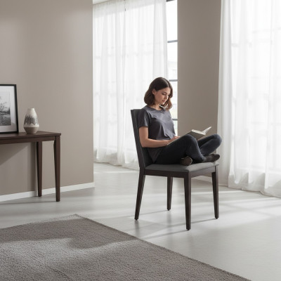 Grau Stuhl Esszimmer Möbel Designer Einrichtung Stil Modern Luxus Stühle