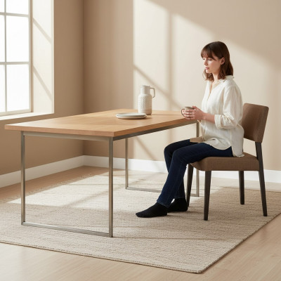 Designer Stuhl Polster Stoff Luxus Einrichtung Stühle Esszimmer Möbel