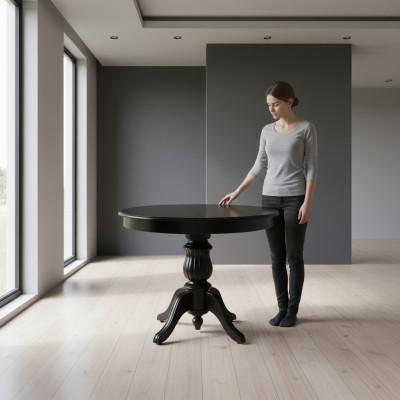 Esszimmer Design Esstisch Luxus Rund Möbel Modern Holz Einrichtung