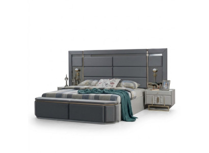 Schlafzimmer Komplett Bett 2x Nachttische Neu Luxus Möbel Set Einrichtung