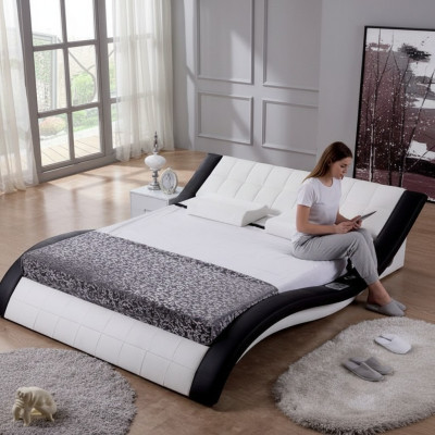 Design Bett Big Betten Leder Hotel Polster 180x200 Multifunktion Regal
