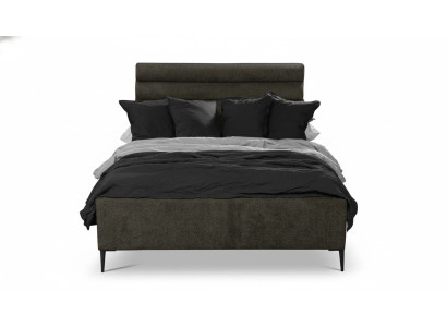 Textil Bett Grau Design Luxus Doppel Schlafzimmer Betten Doppelbett