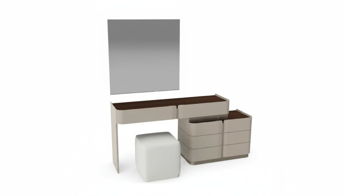 Schminktisch Spiegel schick weißer Hocker Komplett Set Schlafzimmer Neu 3tlg