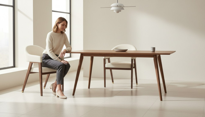 Design Stühle Polster Hotel Stuhl Textil Holz Möbel im Esszimmer neu