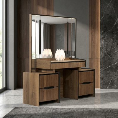 Elegant Schminktisch mit Spiegel luxuriös Möbel im Schlafzimmer Neu
