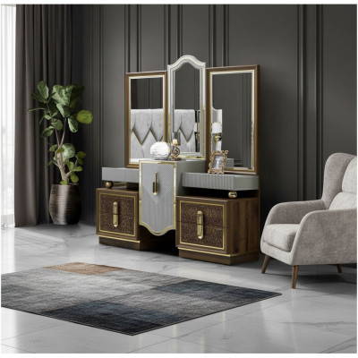 Modern Design Schminktisch mit Spiegel Schlafzimmer Neu Luxus