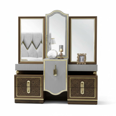 Modern Design Schminktisch mit Spiegel Schlafzimmer Neu Luxus