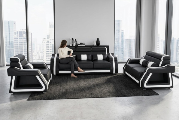 Sofagarnitur 3+2+1 Sitzer Set Design Sofa Polster Couchen Couch Modern Garnitur