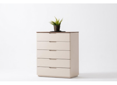 Elegantná moderná béžová drevená komoda