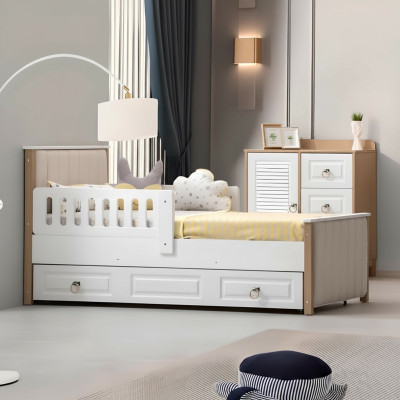 Bettrahmen Kinderbett 200 cm Bett Kinderzimmer Bettgestelle Weiße Holz