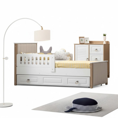 Bettrahmen Kinderbett 200 cm Bett Kinderzimmer Bettgestelle Weiße Holz