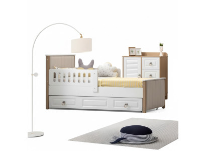 Bettrahmen Kinderbett 200 cm Bett Kinderzimmer Bettgestelle Weiße Holz