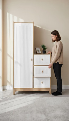 Luxuriös Kleiderschrank Weiße Holz Schrank Design Kinderzimmer Neuheit