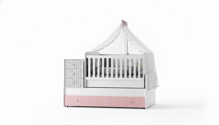 Stilvolles Kinderbett für Baby Mehrfarbig Perfekte Möbel für Ihr Kinderzimmer удаление
