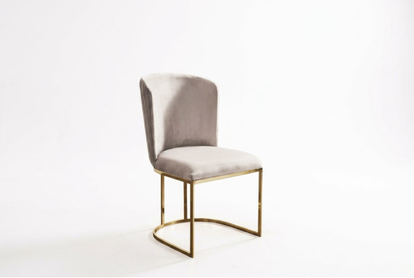 Stuhl Esszimmerstuhl Beige Küchenstuhl Lehnstuhl Luxus Modern Neuheit