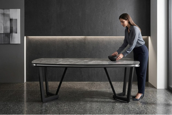 Modern Esstisch Esszimmer Holz Esstische Tisch Stil Schwarz Design