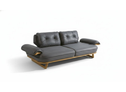 Exklusiver Grauer 3-Sitzer Designer Sofa Wohnzimmer Polstercouch Möbel