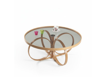 Hochwertiger Runder Couchtisch Designer Rundtisch Wohnzimmer Holz Möbel
