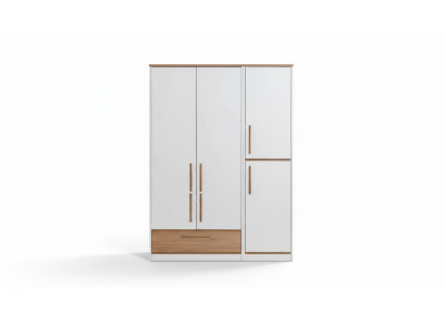 Robuster Holz Kleiderschrank Kinderzimmer Schrank 4-Türiger Schrank