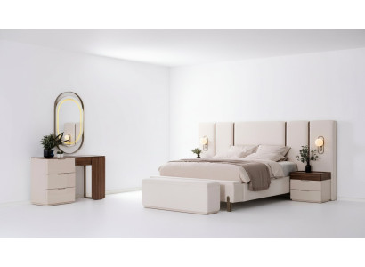 Schlafzimmer Set Luxus Komplettes Bett 2x Nachttisch Schminktisch 4tlg Neu