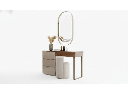 Schlafzimmer Set Luxus Schminktisch und Spiegel Hocker Design neu 3tlg