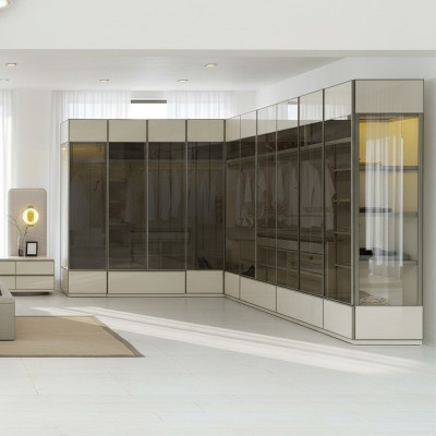 Schlafzimmer Eckschrank Holz Möbel Neu Beige Schrank im Schlafzimmer