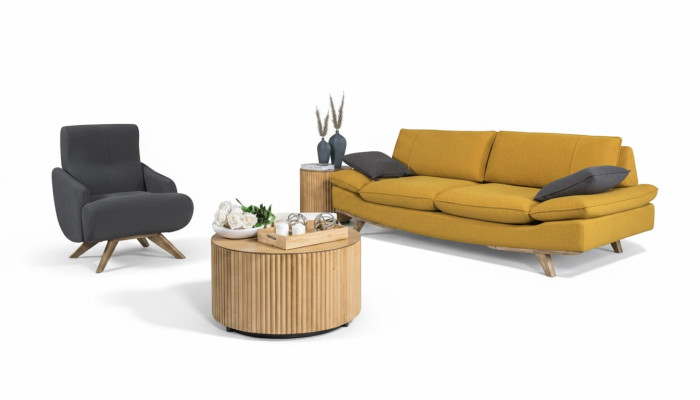  Stilvolle Wohnzimmer Garnitur Designer 3-Sitzer Luxus Couch Sessel 2tlg