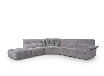  Stilvolles Graues Ecksofa L-Form Wohnzimmer Designer Couch Luxus Sofas