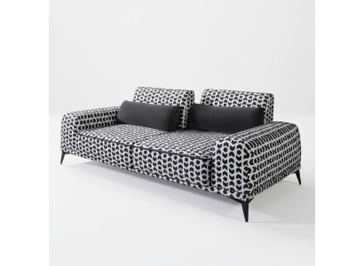  Stilvoller 3-Sitzer Mustersofa Polster Couchen Wohnzimmer Holzgestell