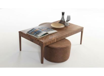 Stilvoller Couchtisch Brauner Rechteckiger Wohnzimmer Holz Couchtisch