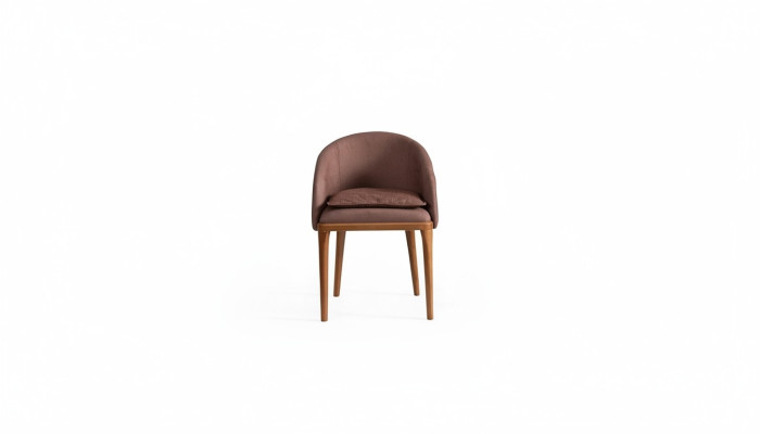 Exklusiver Brauner Esszimmer Stuhl Designer Einsitzer Holzgestell Stühle