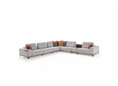 Weißes Ecksofa Designer L-Form Couch Polstersofas Wohnzimmer Couchen