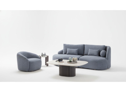 Komplette Wohnzimmer Sitzgarnitur Designer Dreisitzer Sofa Sessel 2tlg