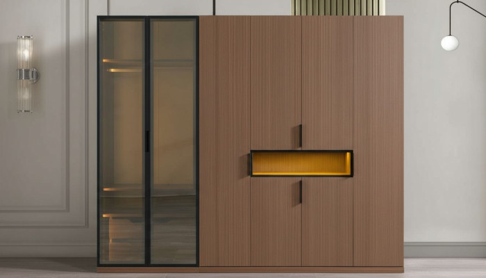 Hochwertiger Kleiderschrank Exklusive Schlafzimmer Möbel LED-Schränke