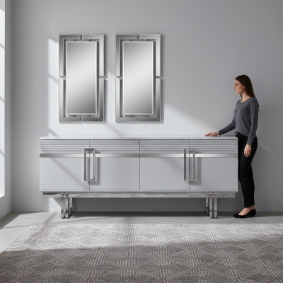 Neuheit Esszimmer Set Besteht aus 3tlg. Modern Anrichte und 2x Spiegel