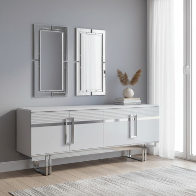 Neuheit Esszimmer Set Besteht aus 3tlg. Modern Anrichte und 2x Spiegel
