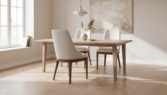 Exklusive Weiße Stühle mit Holz braun Füße Design Esszimmer Neuheit