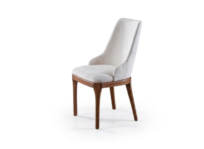 Exklusive Weiße Stühle mit Holz braun Füße Design Esszimmer Neuheit
