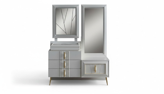 Schminktisch mit Spiegel Luxus Konsole Exclusive Schlafzimmer set 2tlg