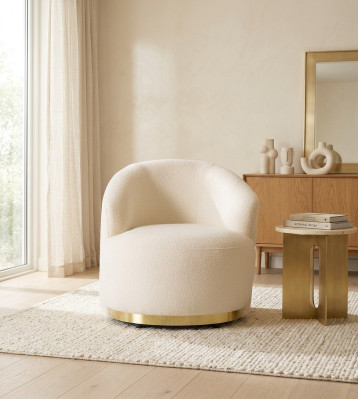 Sessel Modern Weiße Wohnzimmer Textil Luxus Design Lounge Club Einsitzer