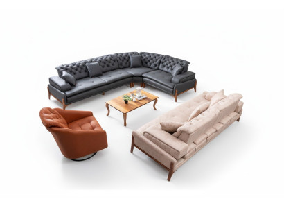 Wohnzimmer Set Sofagarnitur 3+1 Ecksofa L-form Eckgarnitur Eckcouch Couch 3tlg.