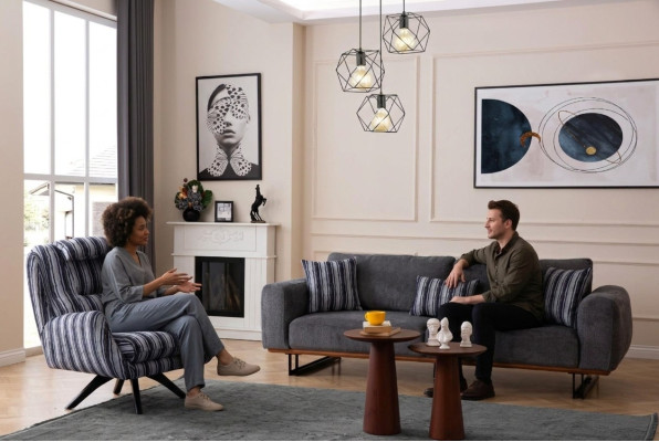 Wohnzimmer set Designer Sofagarnitur 4 +1 Sitzer Garnitur Couchen Möbel 2tlg.