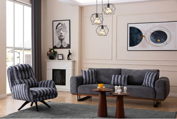 Wohnzimmer set Designer Sofagarnitur 4 +1 Sitzer Garnitur Couchen Möbel 2tlg.