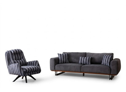 Wohnzimmer set Designer Sofagarnitur 4 +1 Sitzer Garnitur Couchen Möbel 2tlg.