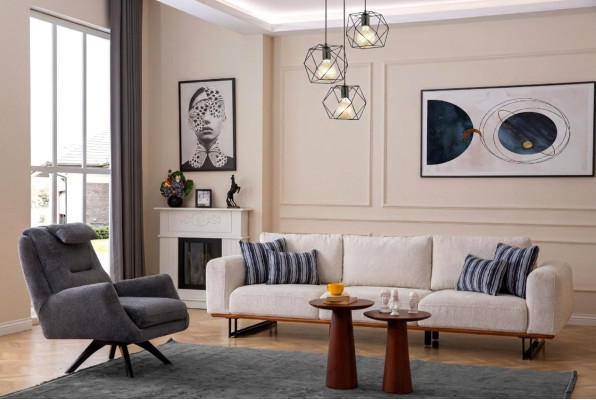 Luxus Wohnzimmer Set 2tlg. Design Sofagarnitur 4+1 Sitzer Couchen Möbel